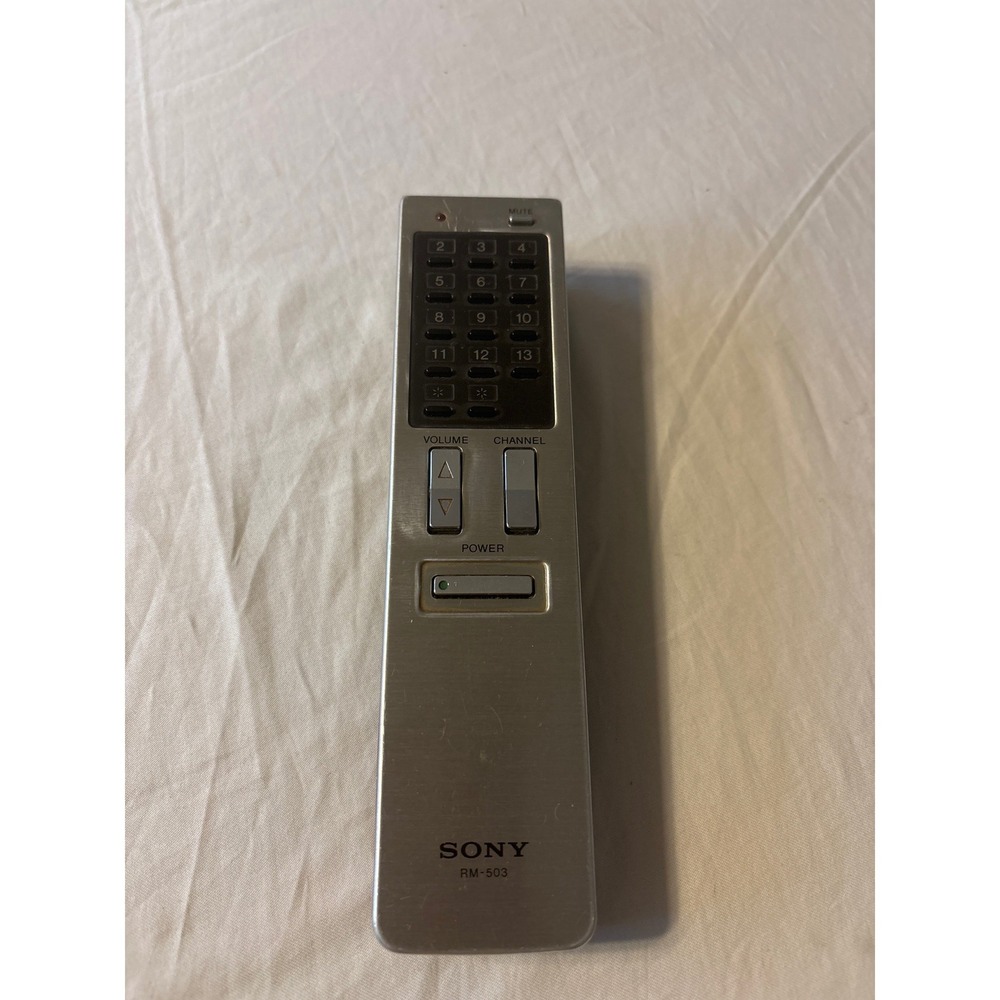 Sony RM-503 TV Remote Control Silver Vintage Made in Japan Good Condition